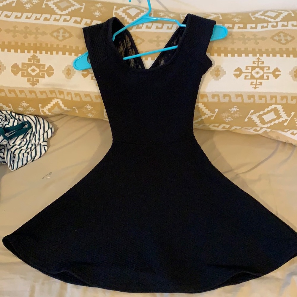 Pacsun black backless cross in the back dress